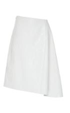 Jil Sander Falsetto Leather Knee Length Skirt