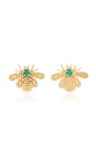 Carolina Neves 18k Gold Emerald Earrings