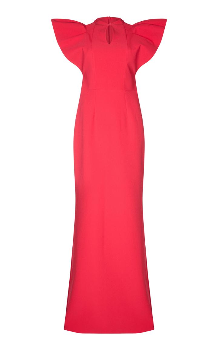 Safiyaa Canna Ruffle Sleeve Dress