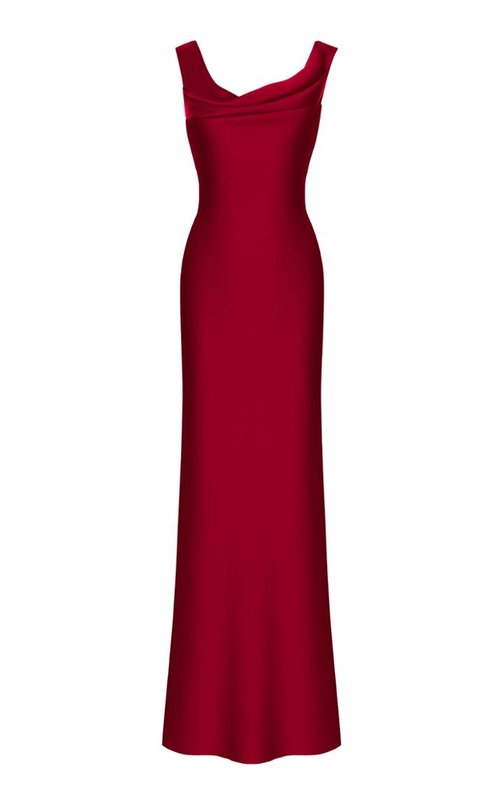 Moda Operandi Rasario Draped Satin Gown