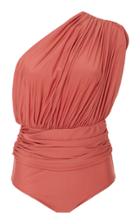 Lenny Niemeyer One Shoulder Draped Maillot Swimsuit