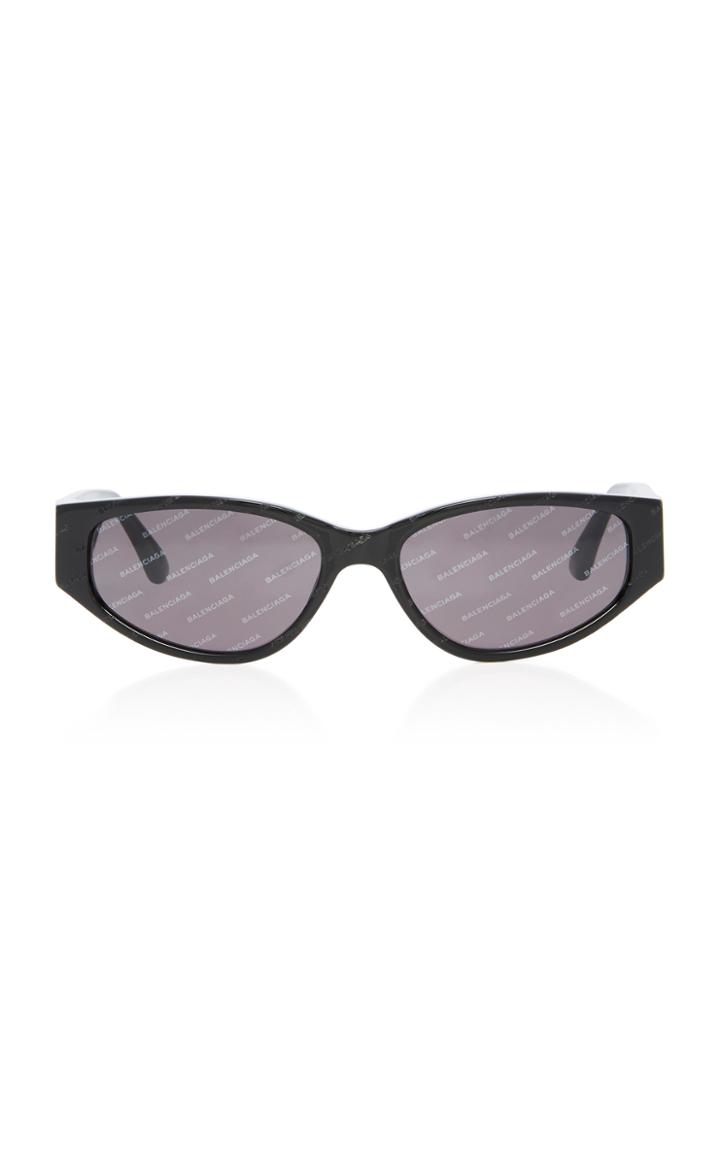 Balenciaga Sunglasses Vintage Style Oval Acetate Sunglasses