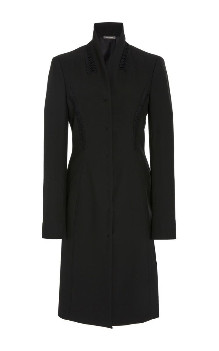 Zac Posen Stretch Cady Coat