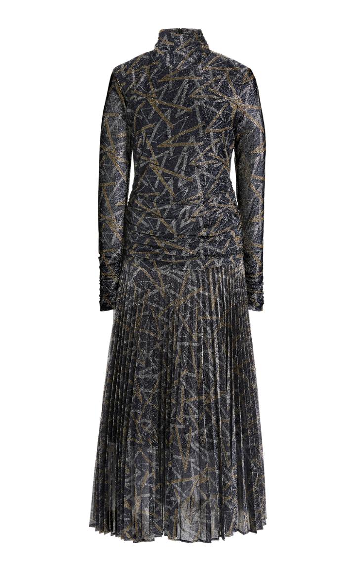 Victoria Victoria Beckham Pleated Lurex Dress
