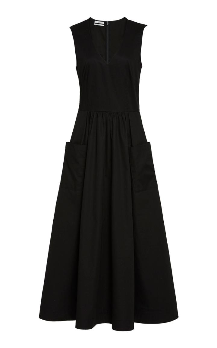 Co Sleeveless Cotton Midi Dress