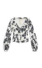 Moda Operandi Brock Collection Sabrina Peplum-waist Floral Cotton Cropped Jacket