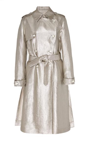 Burnett New York Metallic Trench Coat