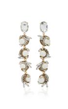 Erickson Beamon Delicate Balance 24k Gold-plated Crystal And Pearl Earrings