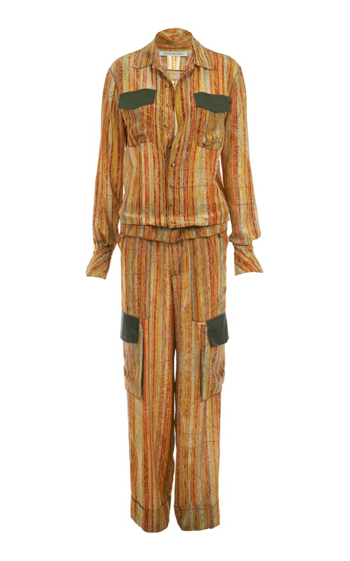 Mafalda Von Hessen Zoot Silk Waisted Jumpsuit