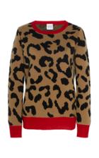 Madeleine Thompson Aether Leopard-print Cashmere And Wool-knit Sweater