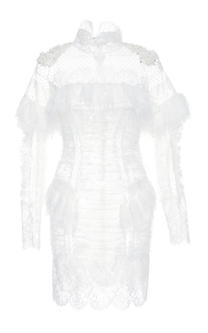 Amen Couture Embellished Short Lace Dress