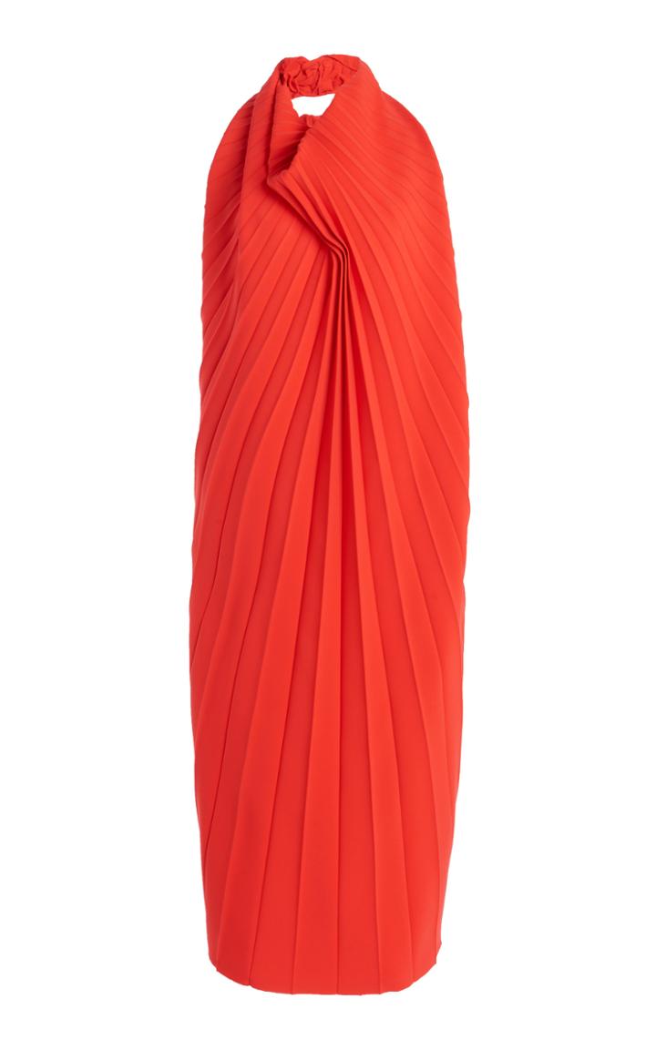 Moda Operandi A.w.a.k.e. Mode Pleated Crepe Halter Dress
