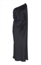 Rochas Oward One-shoulder Silk-satin Midi Dress