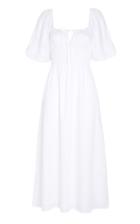 Moda Operandi Faithfull The Brand Maurelle Puff-sleeve Linen Midi Dress