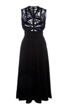 Hussein Bazaza Sleeveless Silk Midi Dress With Slits