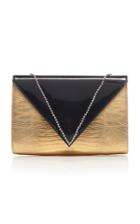 Alessandra Rich Lizard Envelope Bag With Crystal Detail