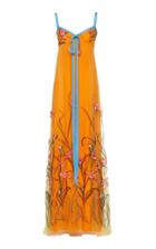 Carolina Herrera Spaghetti Strap Column Gown