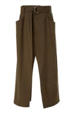 Proenza Schouler Split Skirt-wool Twill Suiting