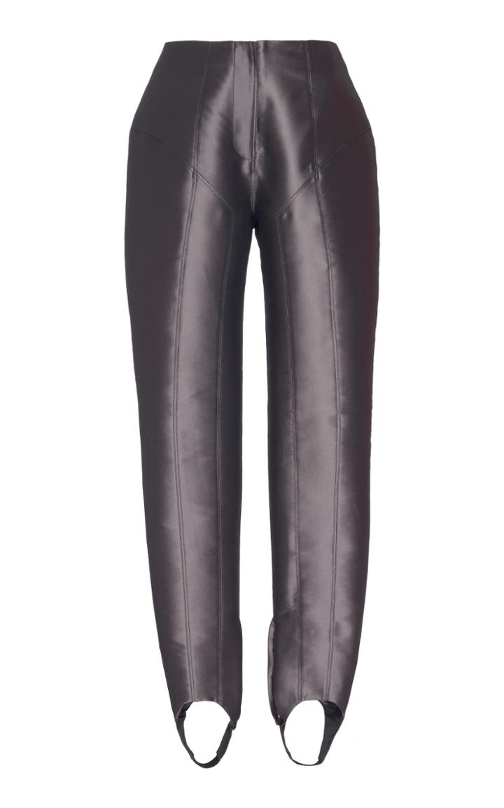 Mugler High-rise Metallic Stirrup Pants