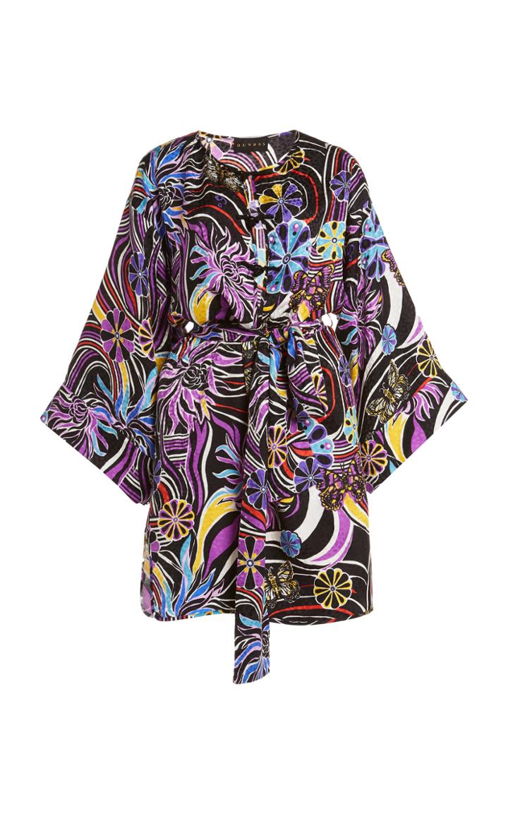Moda Operandi Dundas Belted Printed Jacquard Mini Dress