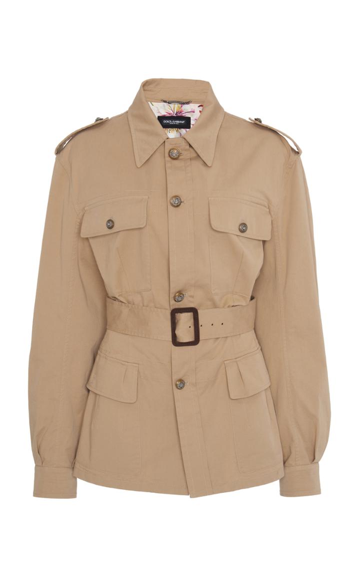 Dolce & Gabbana Belted Stretch-cotton Jacket