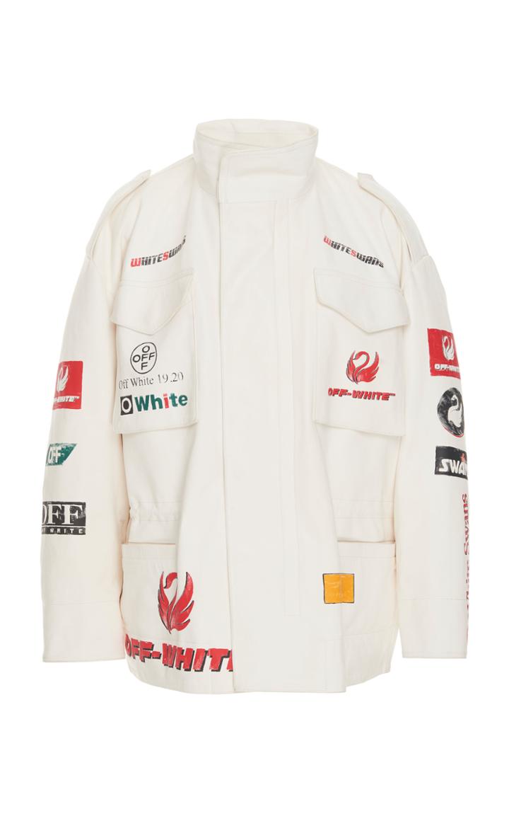 Off-white C/o Virgil Abloh Multilogo Leather Field Jacket