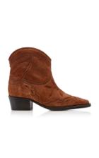 Ganni Suede Ankle Boots