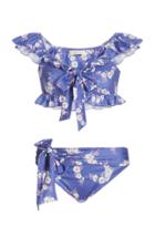 Loveshackfancy Devi Tie-detailed Floral-print Bikini Set