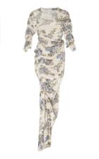 Preen By Thornton Bregazzi Josepha Floral-print Asymmetric Satin Dress