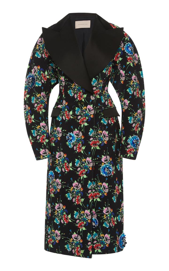 Christopher Kane Archive Floral Double Breasted Coat