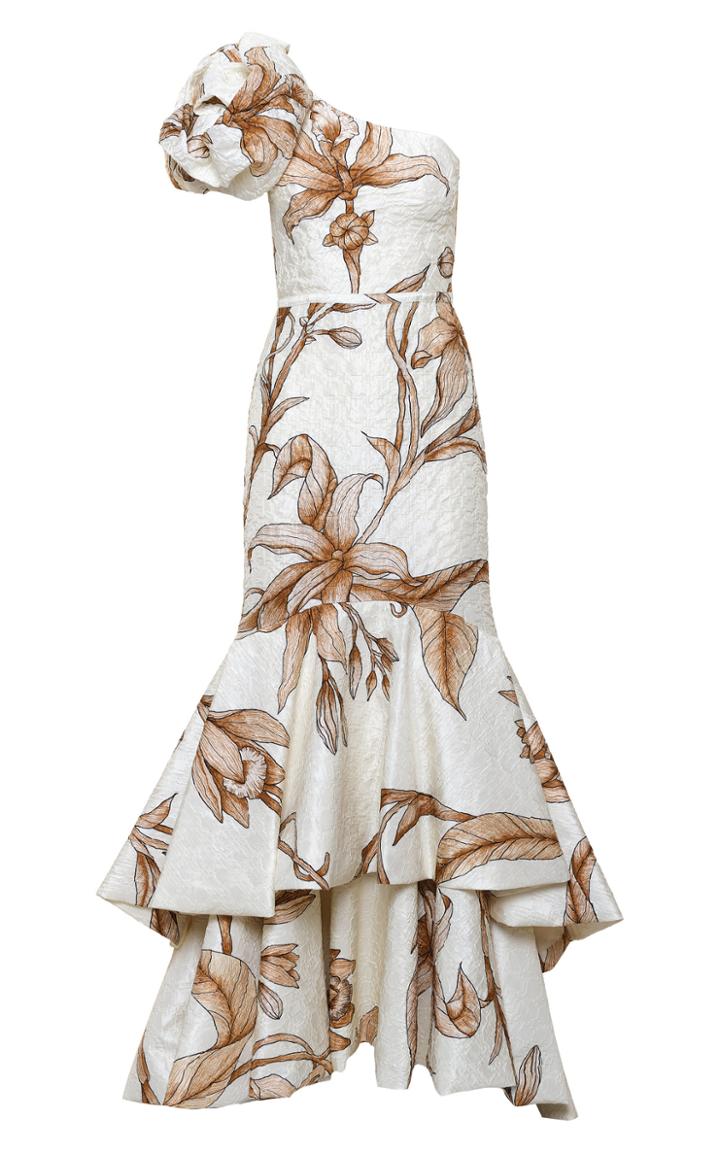 Moda Operandi Johanna Ortiz Old World Charm Silk-blend Gown