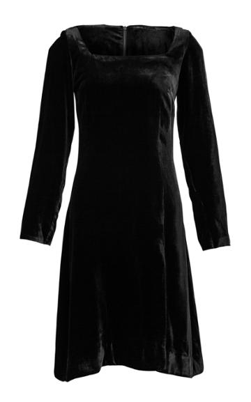 Moda Operandi Deitas Nyx Square-neck Velvet Midi Dress