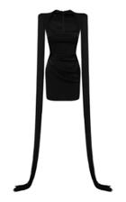 Moda Operandi Alex Perry Alex Ruched Fringe Overlay Mini Dress Size: 4