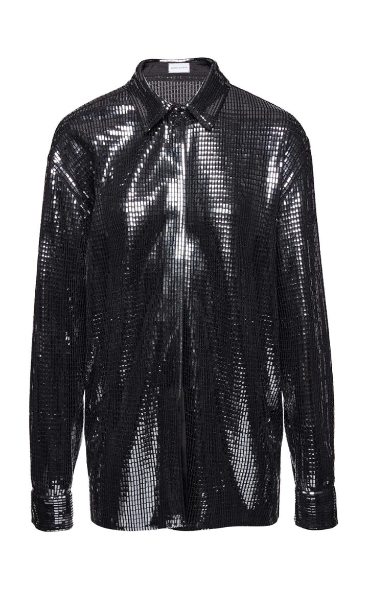 Moda Operandi Magda Butrym Button Down Metallic Shirt