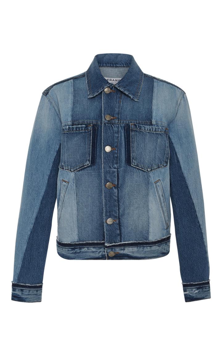 Frame Denim Nouveau Mixed Denim Jacket