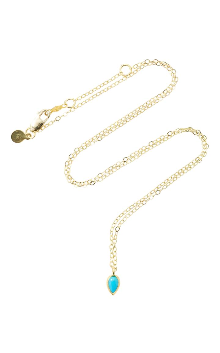 Ila Tarina 14k Gold Turquoise Necklace