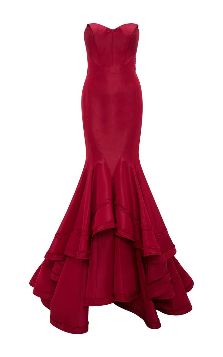 Zac Posen Classic Silk Faille Mermaid Gown