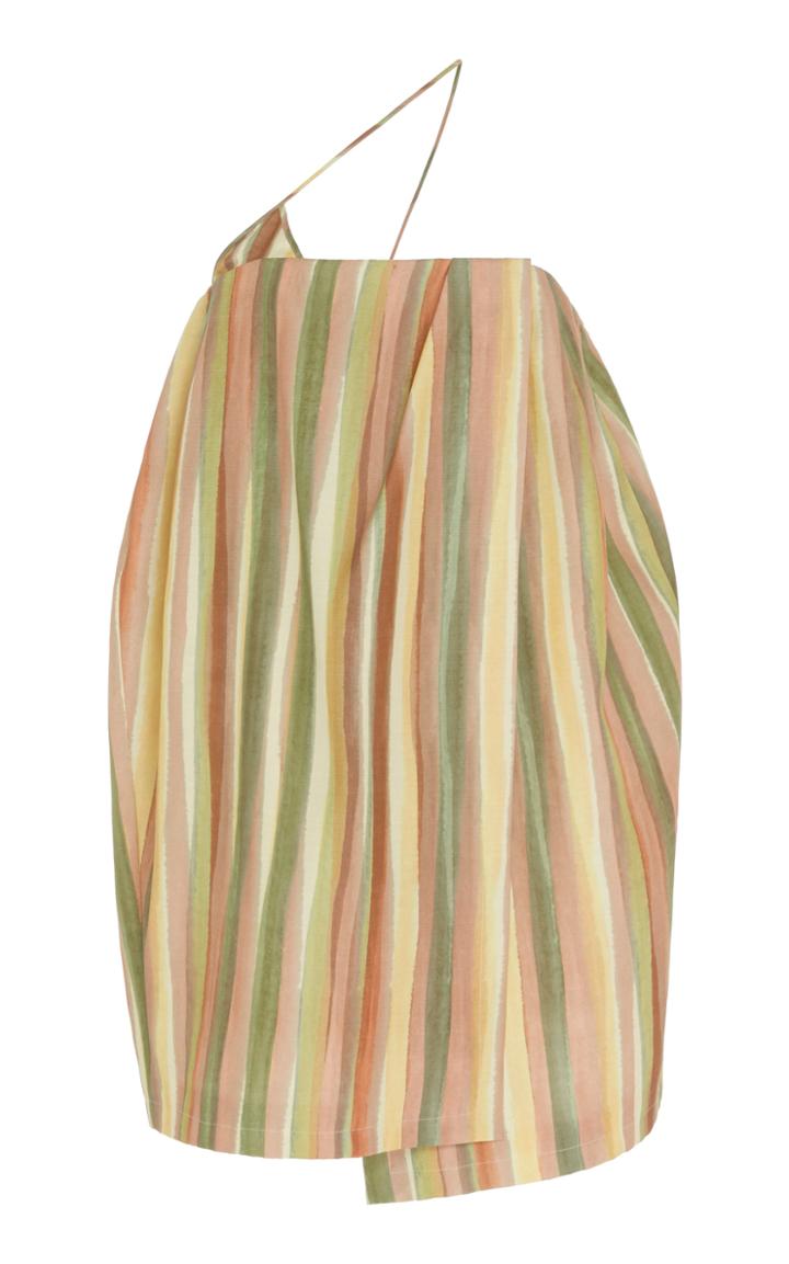 Jacquemus La Robe Soleil Striped Silk-blend Mini Dress
