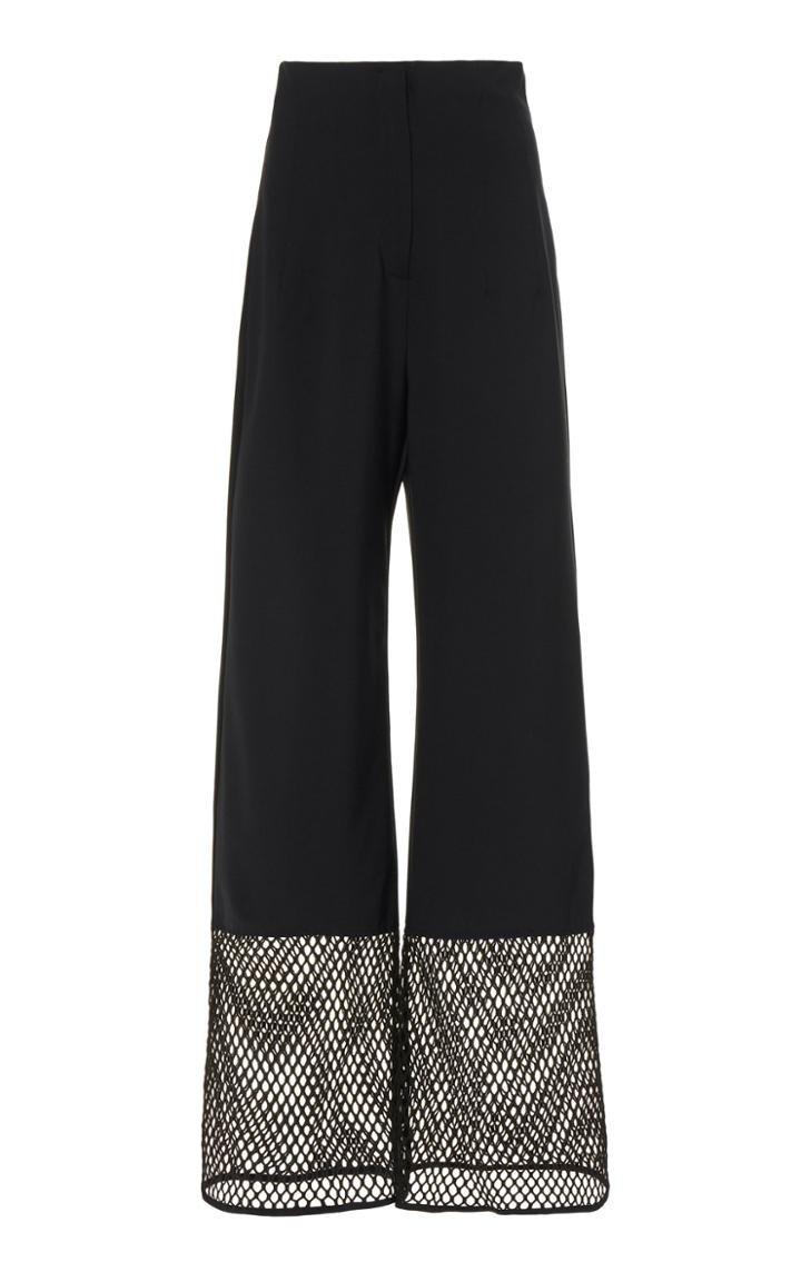 Moda Operandi Ellery Iphigenia Mesh-hem Crepe Flared Pants Size: 36