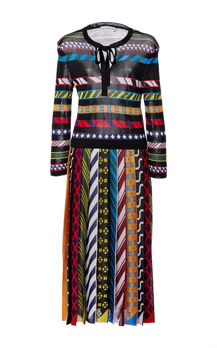 Mary Katrantzou Faye Long Sleeve Printed Dress
