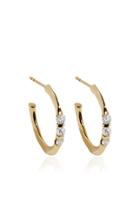 Pamela Love Floating 18k Yellow-gold And Diamond Hoops