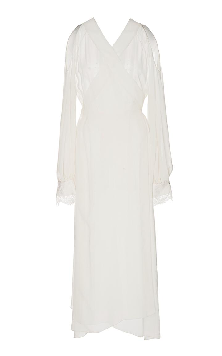 Lake Studio Sheer Cold Shoulder Robe Dress