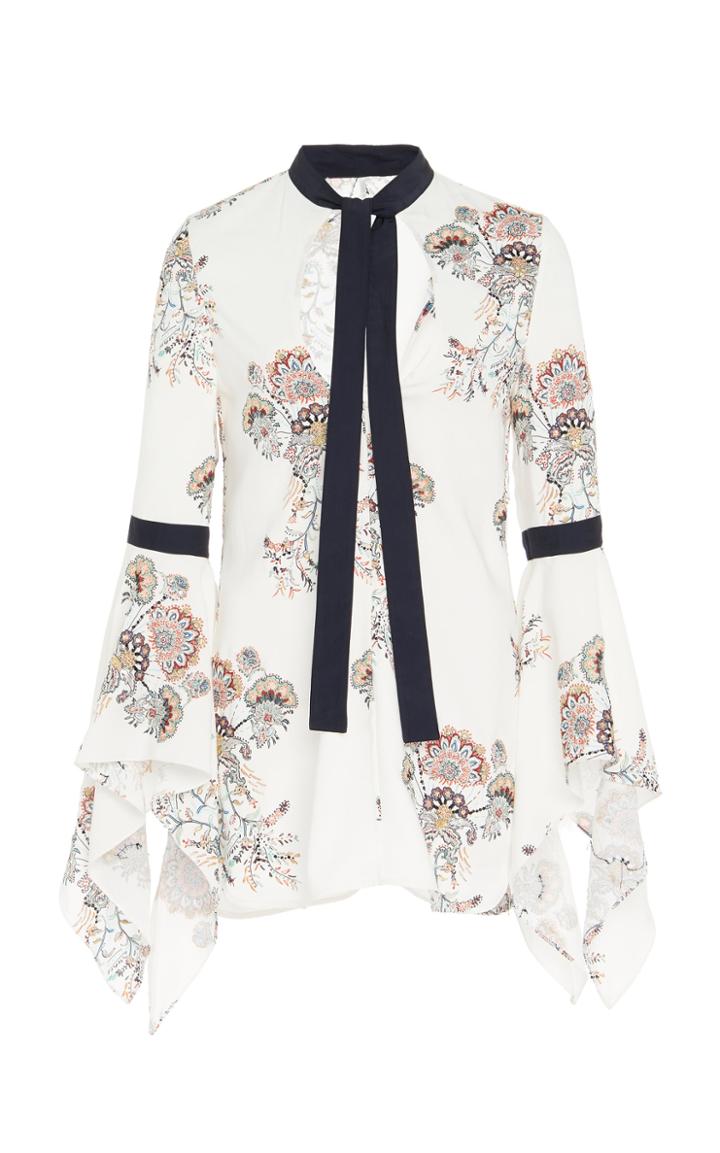 Jw Anderson Printed Crepe De Chine Top