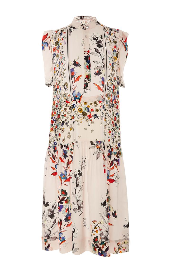 Warm Roque Ruffle Cap Sleeve Dress