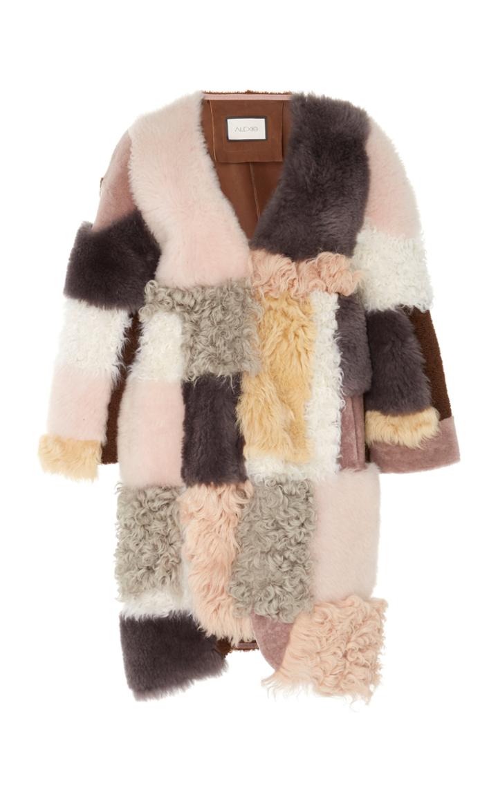 Alexis Emalee Colorbocked Fur Coat