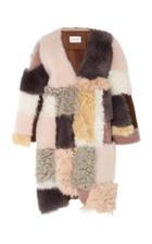Alexis Emalee Colorbocked Fur Coat