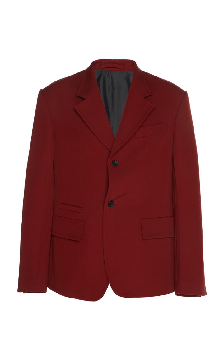 Salvatore Ferragamo Wool Notched Lapel Blazer