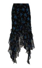 Michael Kors Collection Asymmetric Silk Ruffle Skirt