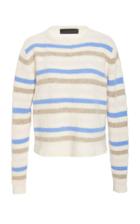 The Elder Statesman M'o Exclusive Mixed Stripe Crewneck Sweater