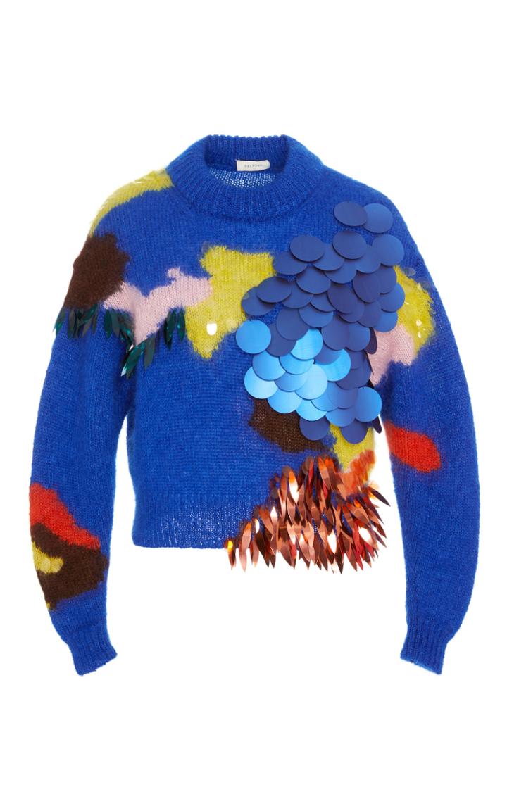 Delpozo Intarsia Volume Sweater